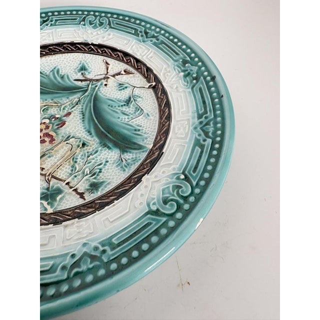 Majolica Plates, France, 19th Century, Set of 5 For Sale - Image 9 of 14
