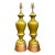 Vintage Gilt Tipped Painted Glass Lamps - A Pair For Sale
