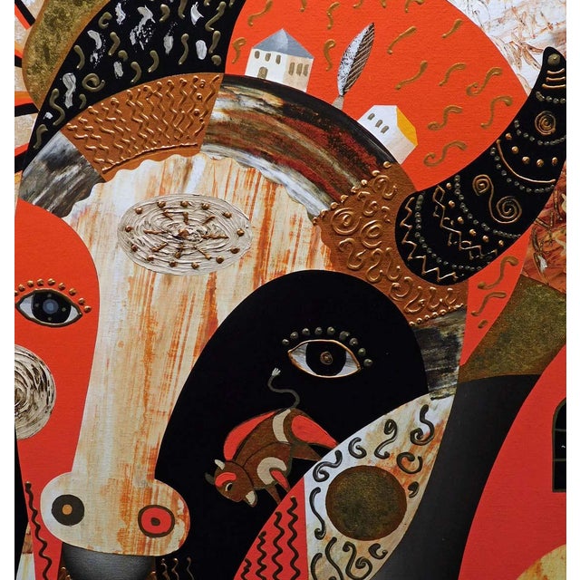 Impressionist Anton Arkhipov "My Buffalo" Hand Signed Oil on Canvas With Artist Custom Framed For Sale - Image 3 of 7