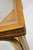 Brown 1950s Bamboo Bentwood Rattan Strand Glass Top X Base Console Accent Table For Sale - Image 8 of 11