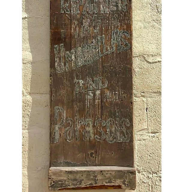 Vintage Boho Folk Art Blade Sign For Sale - Image 10 of 12