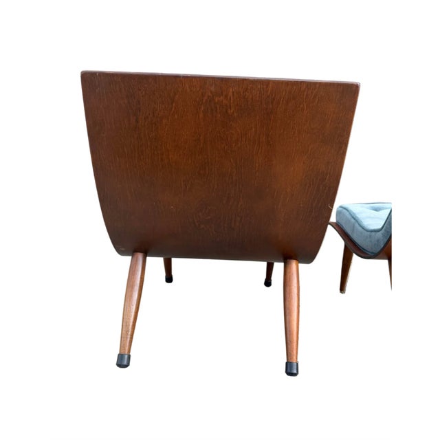 Mid Century Modern Bentwood Scoop Chairs Attributed to Carter Brothers Newly Reupholstered Mohair - Set of 2 For Sale In Chicago - Image 6 of 11