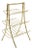 Vintage Hollywood Regency Gold Metal Faux Bamboo 3 Tier Magazine Rack Stand For Sale