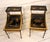 Japanese Two-Tier Coffee Tables in Faux Gold and Ebonized Bamboo, 1940s, Set of 2 For Sale - Image 16 of 18