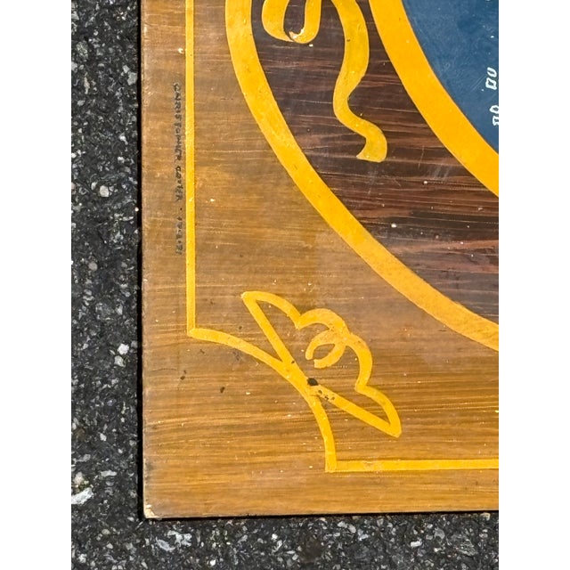 Metal Late 20th Century Bantry - Original Artisan Painted City Crest / Seal Sign on Metal - Ireland For Sale - Image 7 of 9
