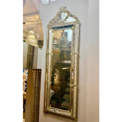 Mid-Century Venetian Murano Glass Mirror, 1960s For Sale - Image 11 of 16