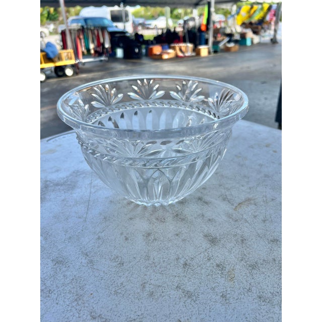 Elevate your tablescape or mantle with this striking vintage French lead crystal centerpiece bowl by Cristal d'Arques...