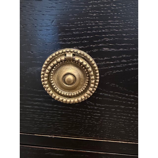 Wood Ebonized Modern History Wood Regency Style Chest of Drawers For Sale - Image 7 of 9