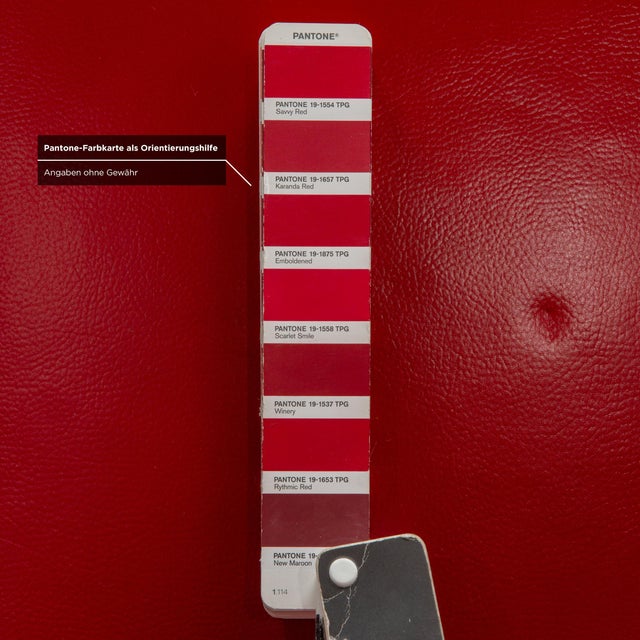 Animal Skin Red Leather Chairs from Bert Plantagie, Set of 4 For Sale - Image 7 of 12