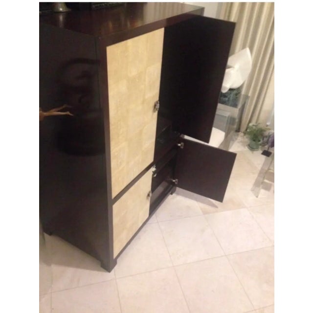 Mid-Century Modern John Widdicomb Bexley HeathLarry Laslo Shagreen Armoire For Sale - Image 3 of 13