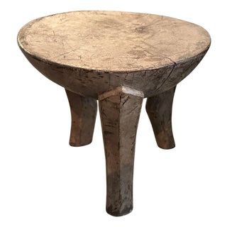 Antique African Wood Side Table For Sale