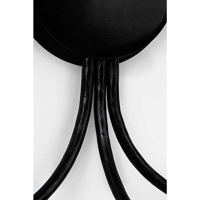 Thomas O'Brien for Visual Comfort Signature Kairos 14" Triple Sconce in Aged Iron and Roman Bronze with Linen Shades For Sale In Houston - Image 6 of 9