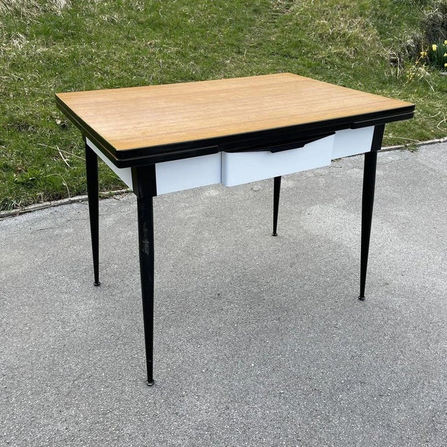 Italian Dining Table & 4 Chairs from Salvarani Depositato, 1950s, Set of 5 For Sale - Image 10 of 16