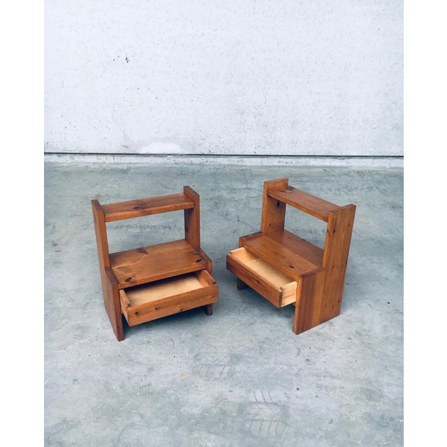 Mid-Century Scandinavian Pine Bedside Tables, Sweden, 1960s, Set of 2 For Sale - Image 18 of 18