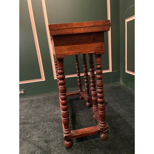Rustic Antique Game Table – Early 20th Century Primitive Americana With Built-in Checkerboard For Sale - Image 4 of 12