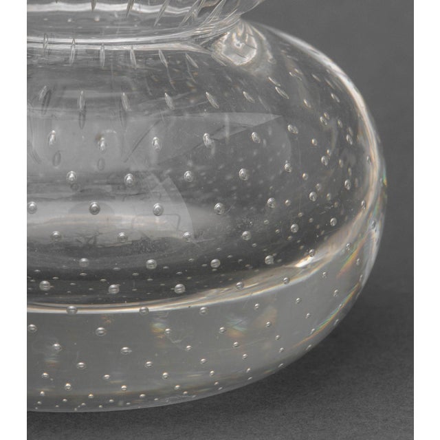 Pair of Modern Controlled Bubble Glass Decanters For Sale In New York - Image 6 of 9