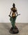 Bronze Bronze “Diana With Leaves” Sculpture, 35” H – Classical Female Figure on Marble Base For Sale - Image 8 of 11