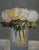 White Flowers Oil Painting by Vivek Mandalia For Sale