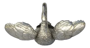 Vintage Swan Centerpiece Articulated Wings Hallmarked 800 ness Silver