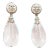 Chanel Silver CC Crystal Round Pearl Water Drop XL Clip on Earrings - 2 Pieces For Sale