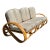 Restored 3-Seater Vintage Rattan Sofa For Sale