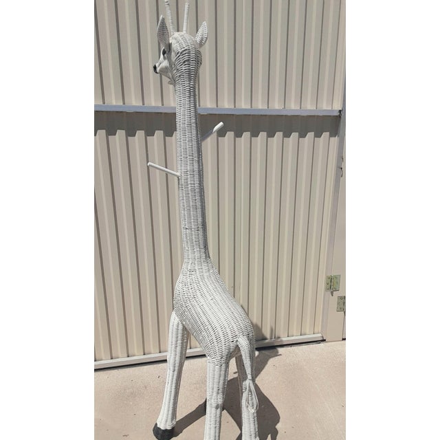 Mid Century Vintage Wicker Giraffe Coat Rack Chairish