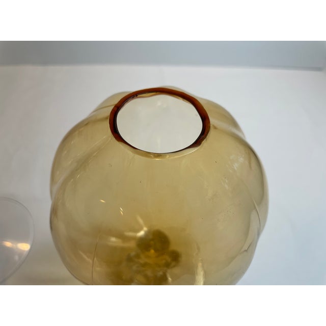 Art Deco Cambridge Depression Era Footed Ivy Ball Vases, a Pair For Sale - Image 3 of 5