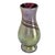 Modern Iridescent Studio Art Glass Vase With Applied Ribbon Trail Lines 9.25" For Sale - Image 3 of 12