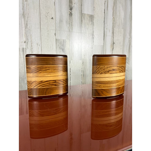 Mid-Century Modern Vintage Stacked Solid Wood Bookends For Sale - Image 3 of 13