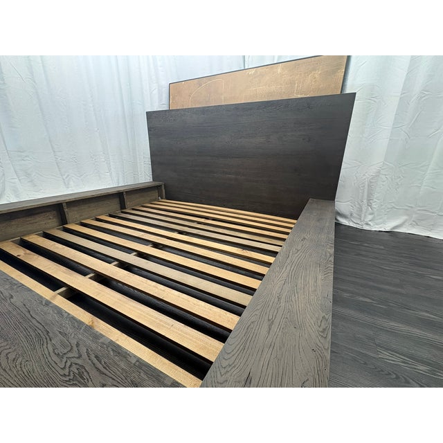 Rh Drifted Reclaimed Oak Panel Bed – King Brown Oak |European Oak | Designed by Nils Verhoeven For Sale - Image 17 of 18