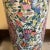 Vintage Pink and Gold Multicolor Chinoiserie Porcelain Umbrella Stand For Sale - Image 10 of 12