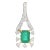18k Solid Gold 1.06 Carat Emerald Handcrafted Pendant With Diamonds For Sale