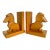 Pair of Swiss Handcrafted Wooden Dachshund Book Ends For Sale