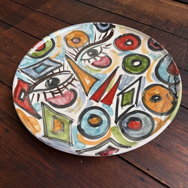 Ceramic Wall Plate by Gennaro Condurso, Seminara, Italy, 2000s For Sale - Image 6 of 8
