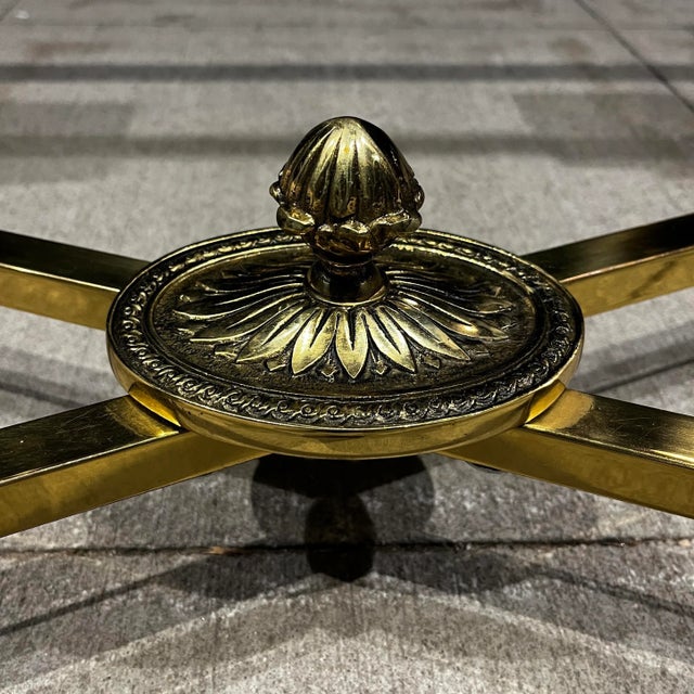 Italian Brass Console Table Base After Mastercraft For Sale - Image 11 of 12