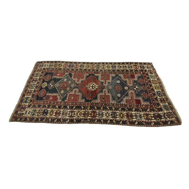 Mid 20th Century Caucasian Wool Rug For Sale - Image 4 of 7