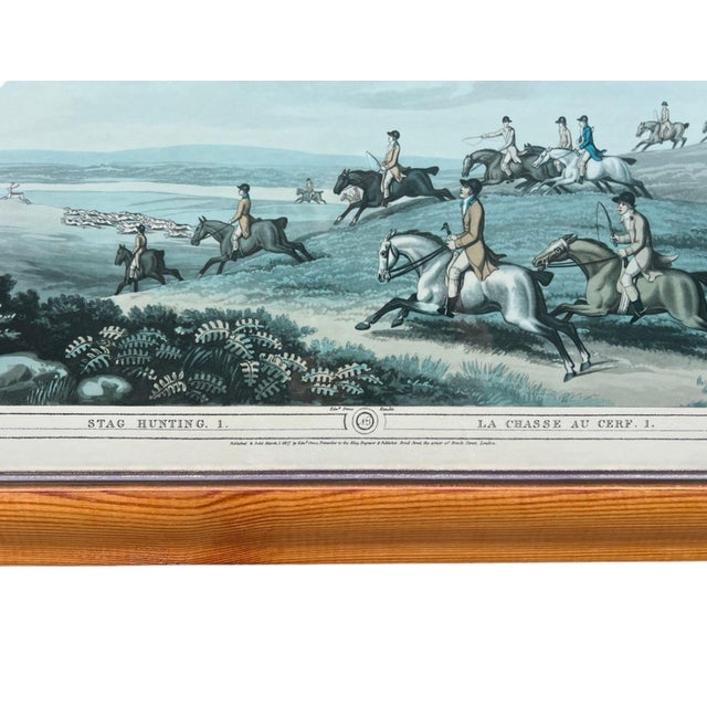 19th Century Framed Engravings of Hunting Scenes, Set of 2 For Sale - Image 10 of 11