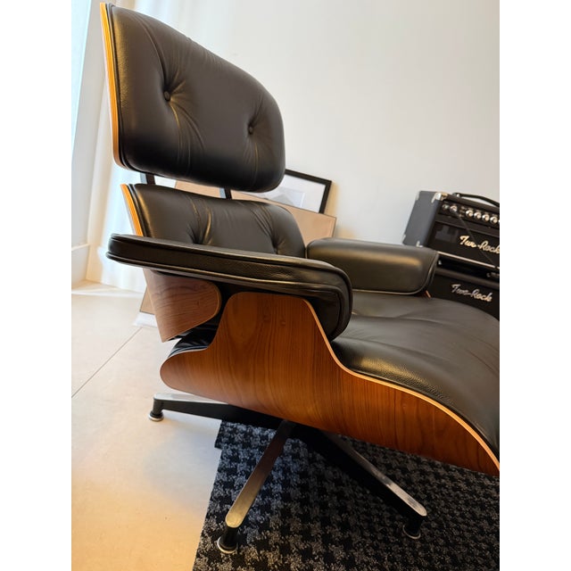 Eames Herman Miller Eames Lounge Chair and Ottoman - Tall For Sale - Image 4 of 11