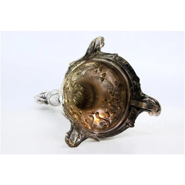 Silver Toothpick Holder with Figure For Sale - Image 5 of 9