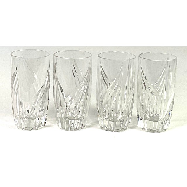 Lenox 1990s Lenox-“Debut”-Hand Blown, Cut, and Polished Tumbler Glasses – Set of Four For Sale - Image 4 of 8