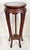 Pair Vintage Chinese Bamboo Carved Hardwood & Marble Top Plant Stand Pedestals For Sale - Image 12 of 18