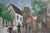 Roland Dubuc, Strollers in Montmartre, 1960s, Oil Painting on Canvas, Framed For Sale - Image 7 of 16
