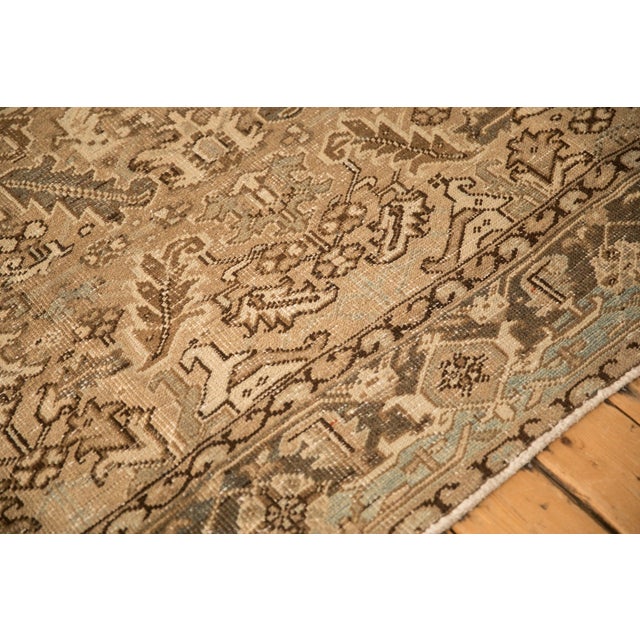 Textile Vintage Distressed Heriz Square Carpet - 7'1" x 7'3" For Sale - Image 7 of 10