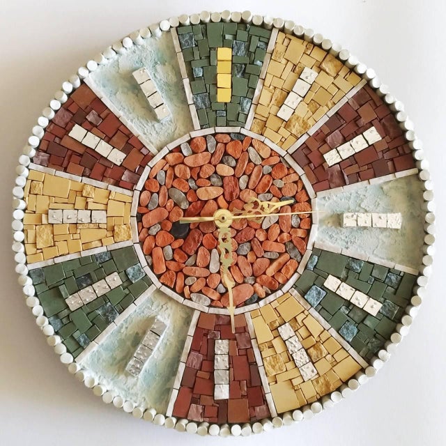 Vintage Style Mosaic Wall Clock Chairish