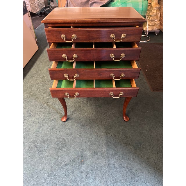 Wood Vintage Queen Anne Cedar-Lined Silver Chest on Stand For Sale - Image 7 of 9