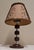 Vintage Table Lamp with Plastic Elements with Chrome-Plated Metal Rings and Fabric Shade by Aro-Leuchten, 1970s For Sale - Image 6 of 9