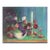 1930s Vibrant Floral Still Life With Petunias and Candle Stick by Jennie Thatcher Crawford For Sale