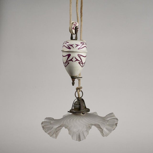 Art Nouveau Ceramic Up-and-Down Pendant For Sale - Image 13 of 18