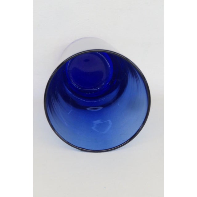 Late 20th Century Late 20th Century Anchor Hocking Refreshers Cobalt Tapered Tumbler Blue Glass Beverage Cup For Sale - Image 5 of 7
