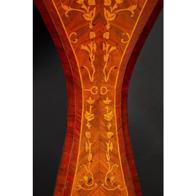 Large 19th Century French Marquetry Inlaid Pedestals, Set of 2 For Sale - Image 4 of 12